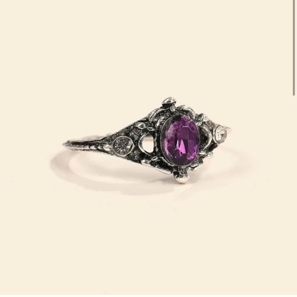 🤯5/$25🤯 NEW Purple Silver Tone Ring